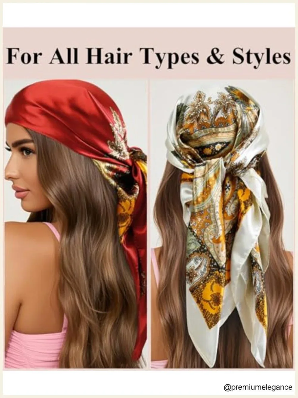 Women's Silk-Like Square Head Scarf 35